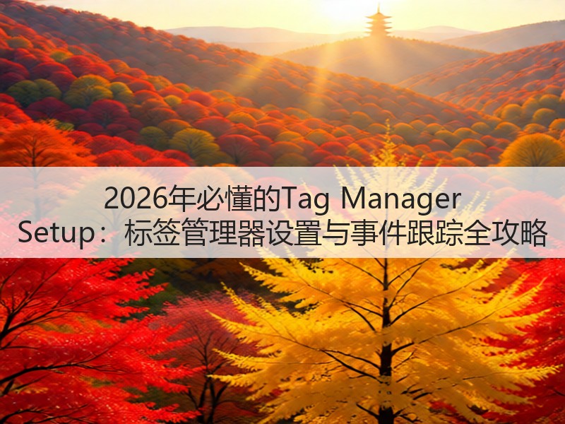 2026年必懂的Tag Manager Setup：标签管理器设置与事件跟踪全攻略(图3)