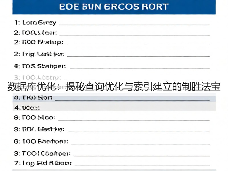 数据库优化：揭秘查询优化与索引建立的制胜法宝(图1)