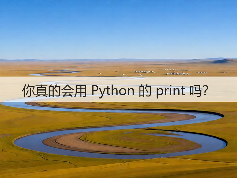 你真的会用 Python 的 print 吗？(图2)