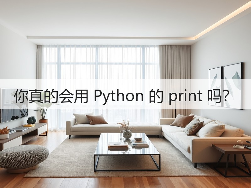 你真的会用 Python 的 print 吗？