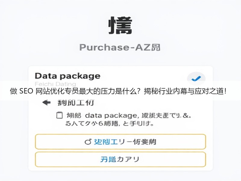 做 SEO 网站优化专员最大的压力是什么？揭秘行业内幕与应对之道！(图2)