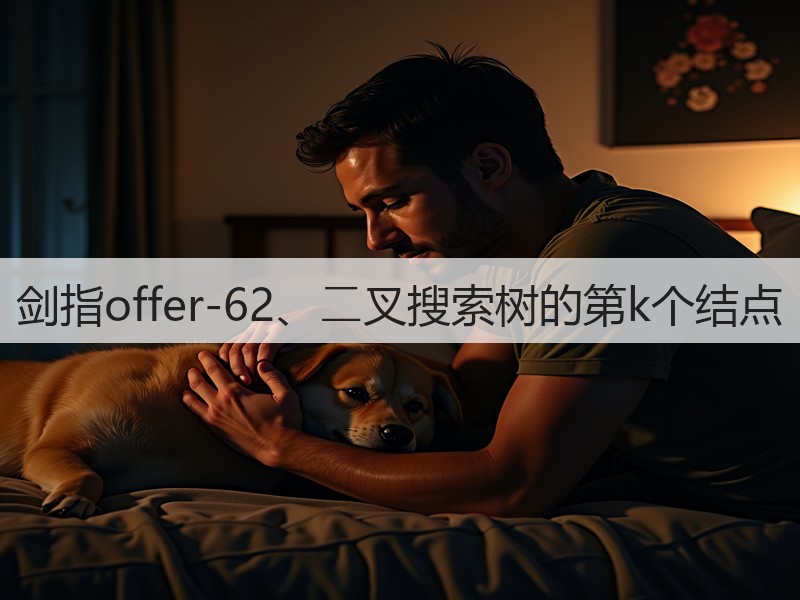剑指offer-62、⼆叉搜索树的第k个结点(图1)