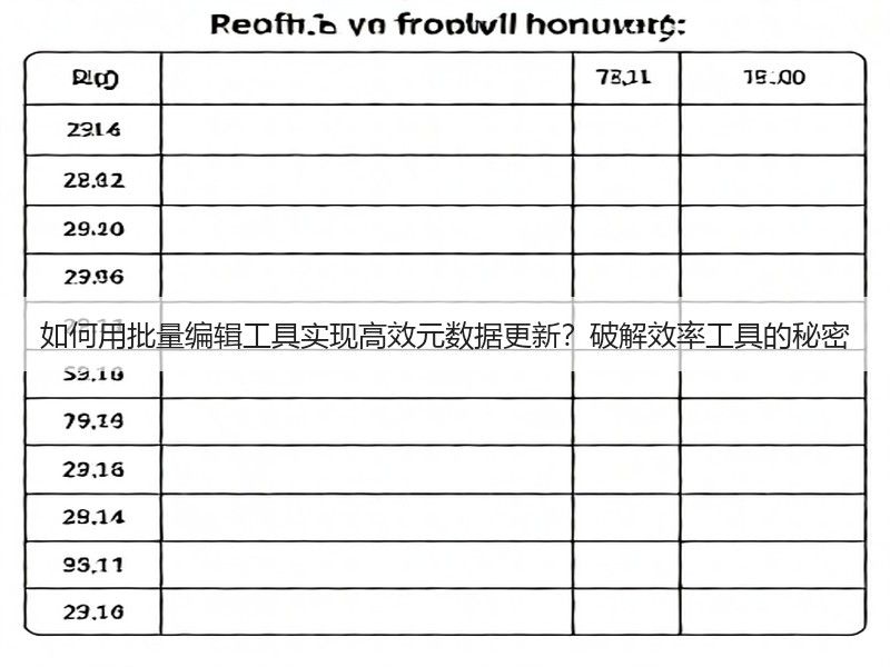 如何用批量编辑工具实现高效元数据更新?破解效率工具的秘密(图3) 如何用批量编辑工具实现高效元数据更新?破解效率工具的秘密(图3)