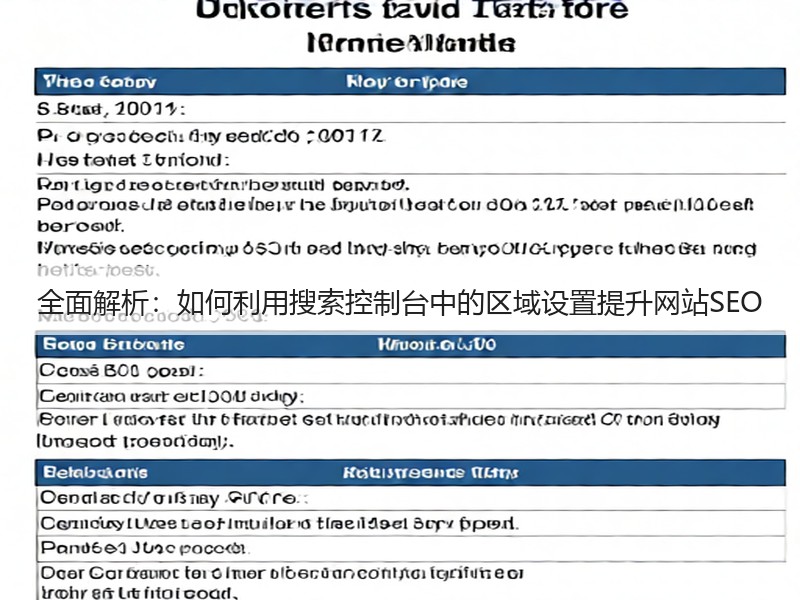 全面解析：如何利用搜索控制台中的区域设置提升网站SEO(图3)