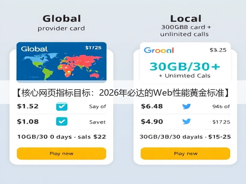 【核心网页指标目标：2026年必达的Web性能黄金标准】