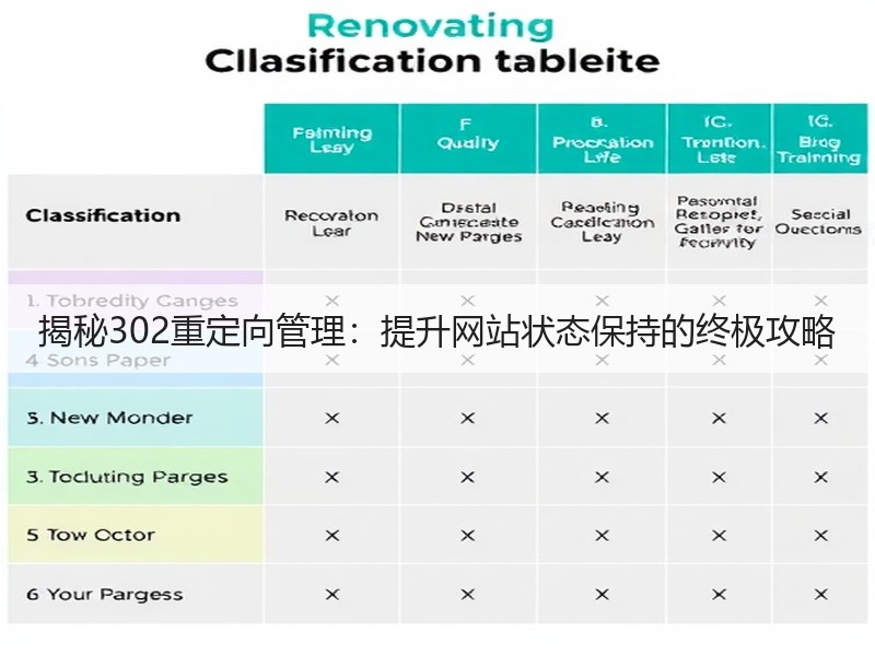 揭秘302重定向管理：提升网站状态保持的终极攻略