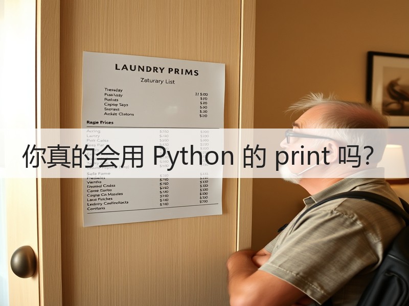 你真的会用 Python 的 print 吗？
