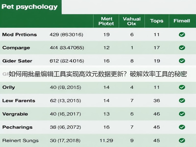 如何用批量编辑工具实现高效元数据更新?破解效率工具的秘密(图2) 如何用批量编辑工具实现高效元数据更新?破解效率工具的秘密(图2)