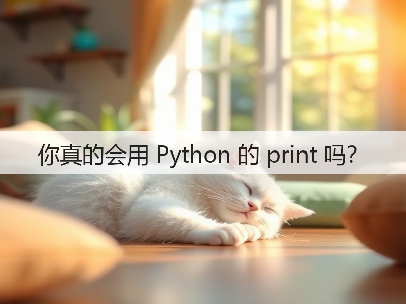 你真的会用 Python 的 print 吗？(图1)
