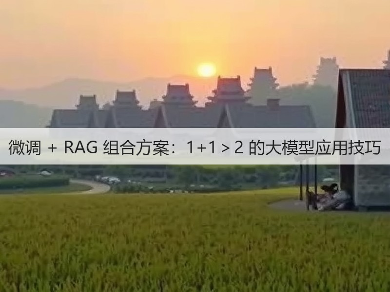 微调 + RAG 组合方案：1+1＞2 的大模型应用技巧(图2)