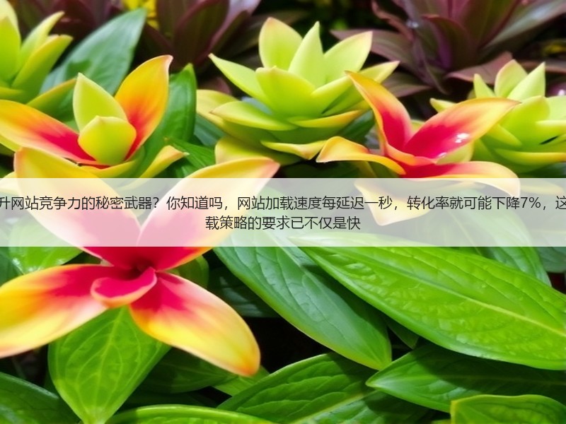 为什么页面速度优化计划成为提升网站竞争力的秘密武器？你知道吗，网站加载速度每延迟一秒，转化率就可能下降7%，这是不争的事实。现在，用户对加载策略的要求已不仅是快
