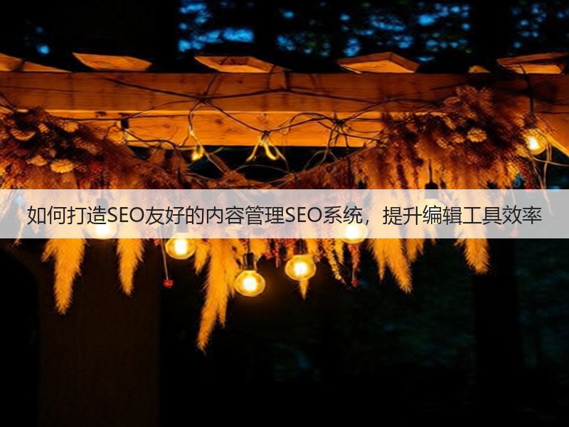 如何打造SEO友好的内容管理SEO系统，提升编辑工具效率(图2)