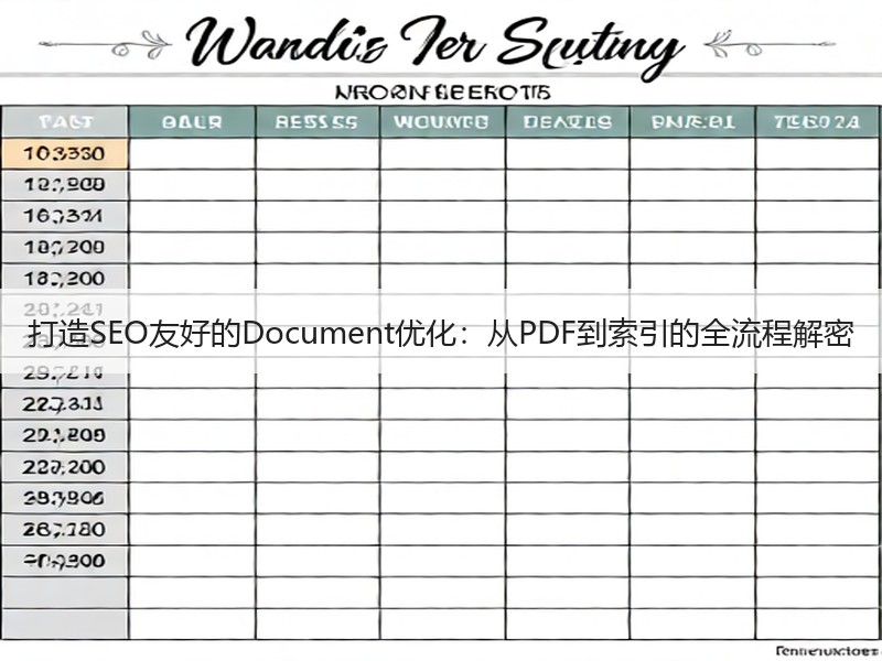 打造SEO友好的Document优化：从PDF到索引的全流程解密