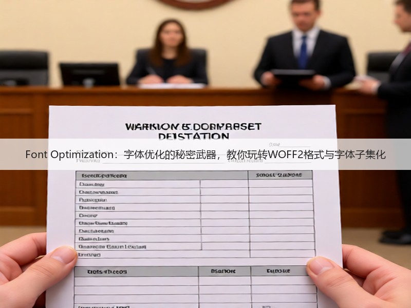 Font Optimization：字体优化的秘密武器，教你玩转WOFF2格式与字体子集化(图2)