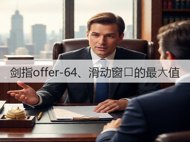 剑指offer-64、滑动窗⼝的最⼤值