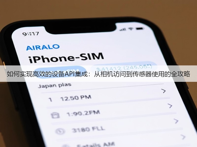 如何实现高效的设备API集成:从相机访问到传感器使用的全攻略(图3) 如何实现高效的设备API集成:从相机访问到传感器使用的全攻略(图3)