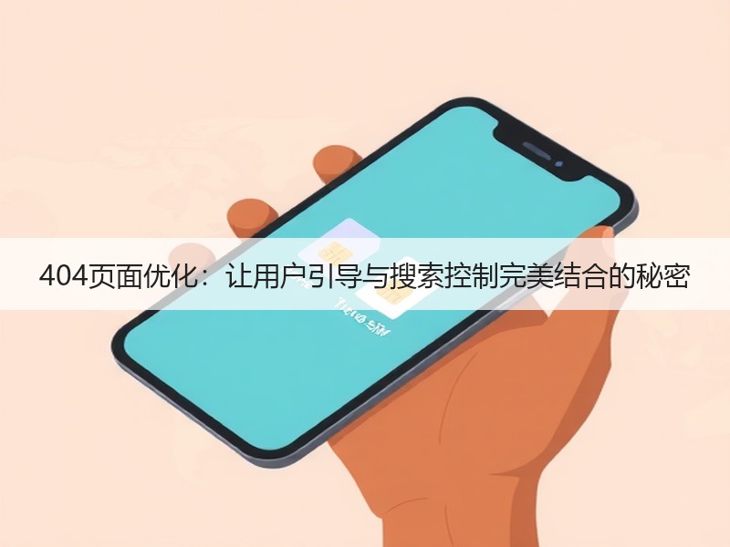 404页面优化：让用户引导与搜索控制完美结合的秘密