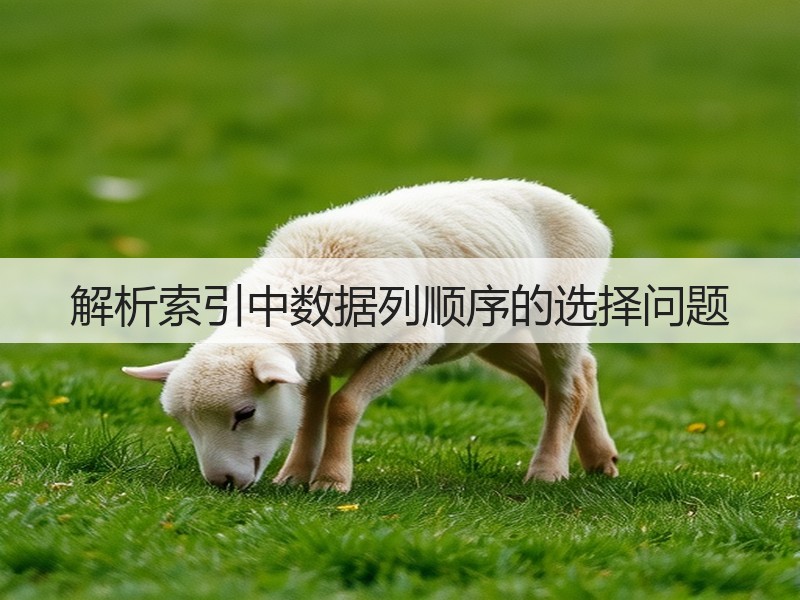 解析索引中数据列顺序的选择问题(图3)