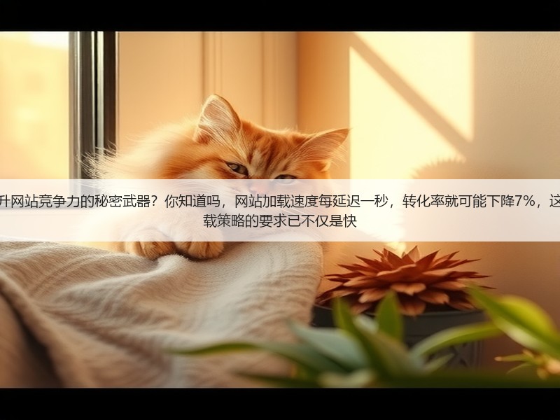 为什么页面速度优化计划成为提升网站竞争力的秘密武器？你知道吗，网站加载速度每延迟一秒，转化率就可能下降7%，这是不争的事实。现在，用户对加载策略的要求已不仅是快(图1)