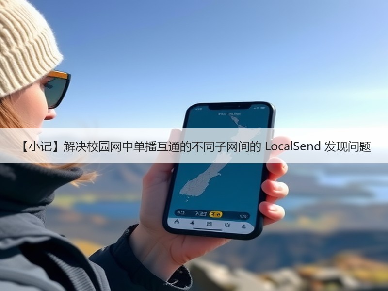【小记】解决校园网中单播互通的不同子网间的 LocalSend 发现问题