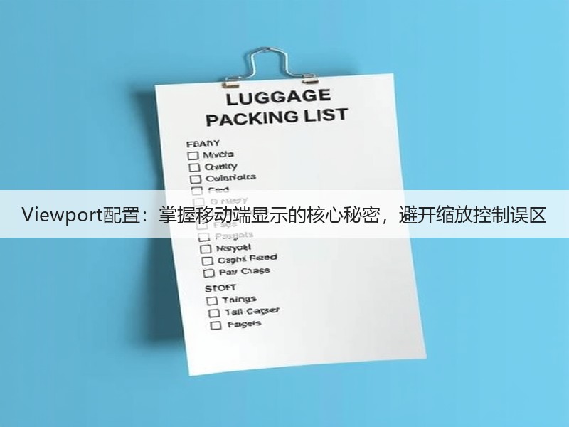 Viewport配置:掌握移动端显示的核心秘密,避开缩放控制误区(图2) Viewport配置:掌握移动端显示的核心秘密,避开缩放控制误区(图2)