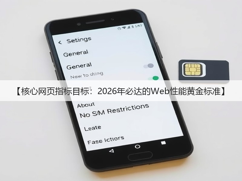 【核心网页指标目标：2026年必达的Web性能黄金标准】(图1)